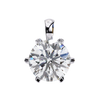 White Gold Six-Prong Round Brilliant Crown Pendant