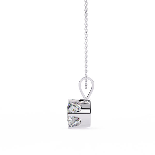 White Gold Round Brilliant Solitaire Diamond Pendant