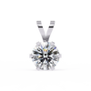 White Gold Round Brilliant Solitaire Diamond Pendant