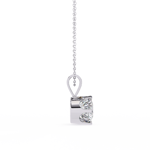 White Gold Round Brilliant Solitaire Diamond Pendant