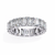 White Gold Emerald-Cut Diamond Shared Prong Full Eternity Band Ring