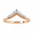 Rose Gold Round Diamond Crown Tiara Milgrain Band Ring