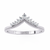 White Gold Round Diamond Crown Tiara Milgrain Band Ring