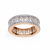 Rose Gold Princess-Cut Diamond Three-Row Full Eternity Band Ring