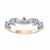 Rose Gold Marquise & Round Diamond Alternating Two-Tone Band Ring