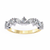 Yellow Gold Marquise & Round Alternating Diamond Band Ring