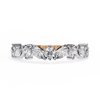 Yellow Gold Marquise & Round Alternating Diamond Band Ring