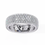 White Gold Round Diamond Multi-Row Pavé Full Eternity Band Ring