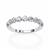 White Gold Round Diamond Shared Prong Half Eternity Band Ring