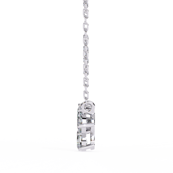 Trio Mixed-Cut Natural Diamond Cluster Pendant