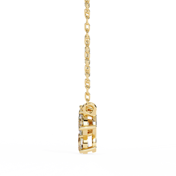 Trio Mixed-Cut Natural Diamond Cluster Pendant