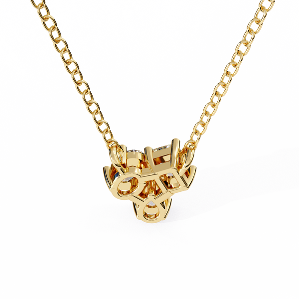 Trio Mixed-Cut Natural Diamond Cluster Pendant