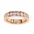 Rose Gold Round Diamond Channel-Set Half Eternity Band Ring