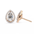 Rose Gold Pear Cut Diamond Open Halo Stud Earrings