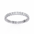 White Gold Round Diamond Shared Prong Full Eternity Band Ring