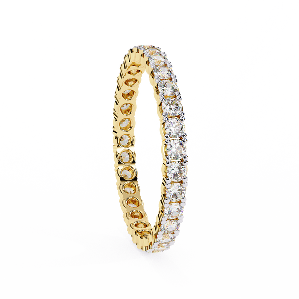 Round Diamond Wedding Band