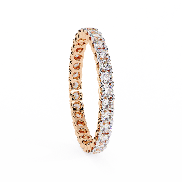 Round Diamond Wedding Band