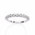 White Gold Round Diamond Bezel-Set Half Eternity Band Ring