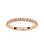Rose Gold Round Diamond French Pavé Half Eternity Band Ring