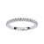 White Gold Round Diamond French Pavé Half Eternity Band Ring