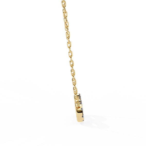 Round Diamond Gold Infinity Pendant