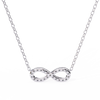 Round Diamond Gold Infinity Pendant