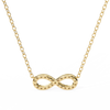 Round Diamond Gold Infinity Pendant