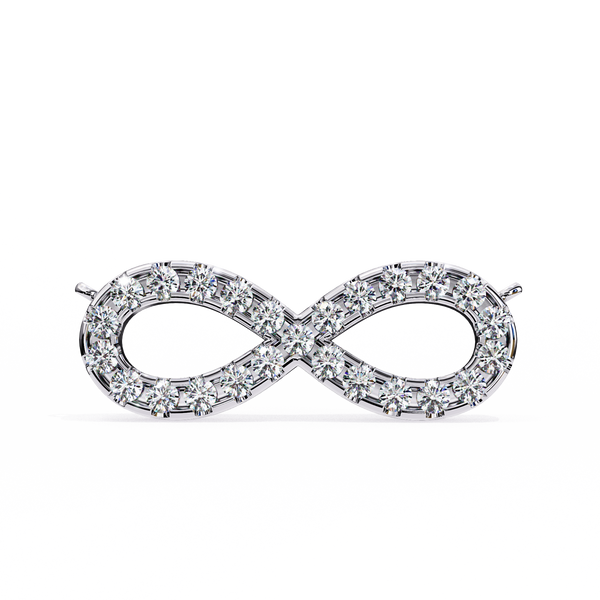 Round Diamond Gold Infinity Pendant
