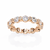 Rose Gold Round Diamond Alternating Bezel Full Eternity Band Ring