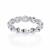 White Gold Round Diamond Alternating Bezel Full Eternity Band Ring