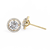 Gold Round Brilliant Diamond Floating Halo Stud Earring