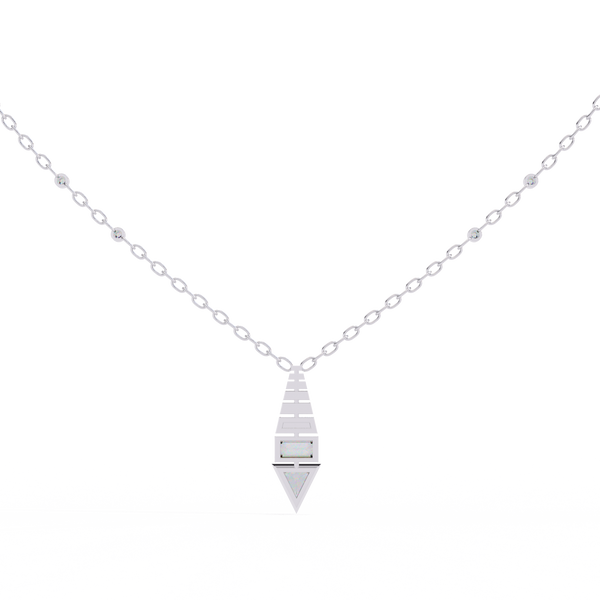 Natural Diamond Geometric Triangle Pendant