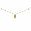 Natural Diamond Geometric Triangle Pendant