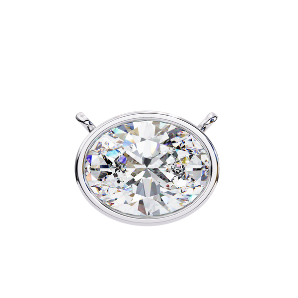 Round Bezel-Set Solitaire Pendant