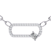 Natural Diamond Geometric Link Pendant