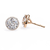Rose Gold Diamond Halo Stud Earrings