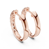 Gold Diamond Shared Prong Huggie Hoop Earrings