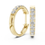 Gold Diamond Shared Prong Huggie Hoop Earrings