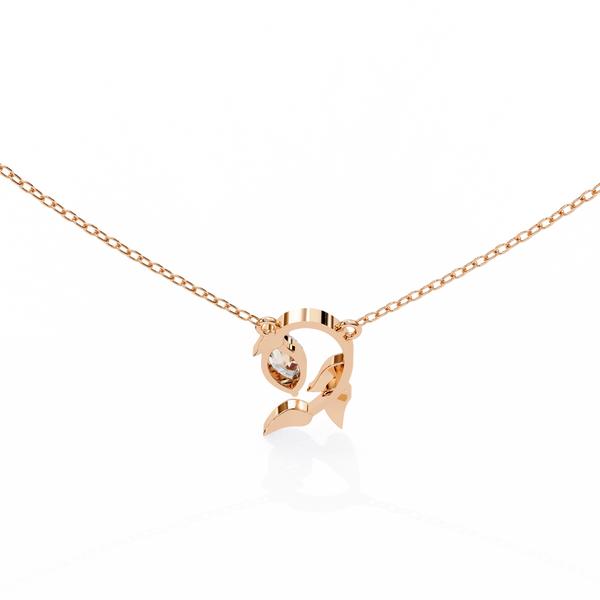 Leaf Bud Natural Diamond Pendant