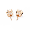 Rose Gold Four-Prong Solitaire Diamond Stud Earrings
