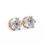 Rose Gold Four-Prong Solitaire Diamond Stud Earrings