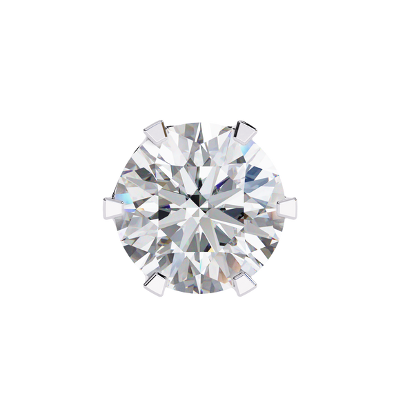 Rose Gold Four-Prong Solitaire Diamond Stud Earrings