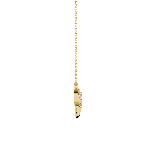 Leaf Bud Natural Diamond Pendant