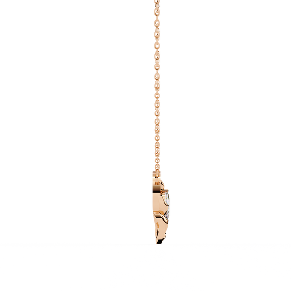 Leaf Bud Natural Diamond Pendant