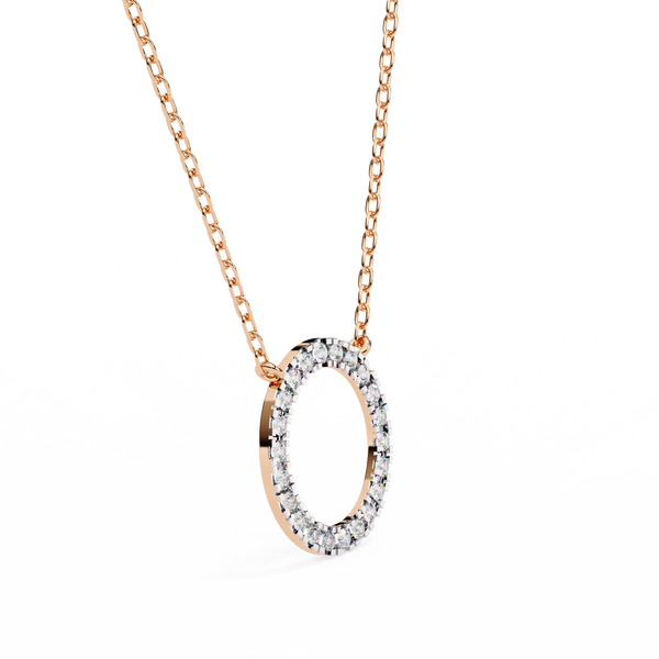 Natural Diamond Circle Pendant