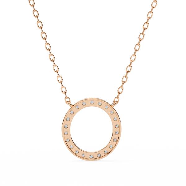 Natural Diamond Circle Pendant