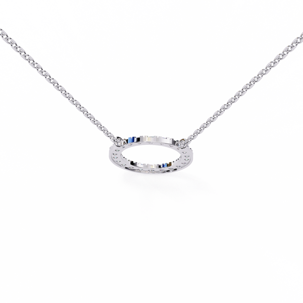 Natural Diamond Circle Pendant