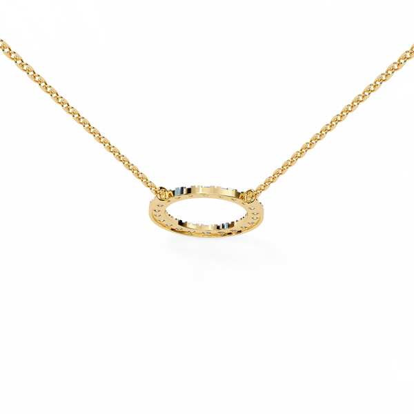 Natural Diamond Circle Pendant