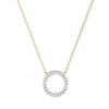 Natural Diamond Circle Pendant