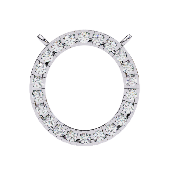 Natural Diamond Circle Pendant